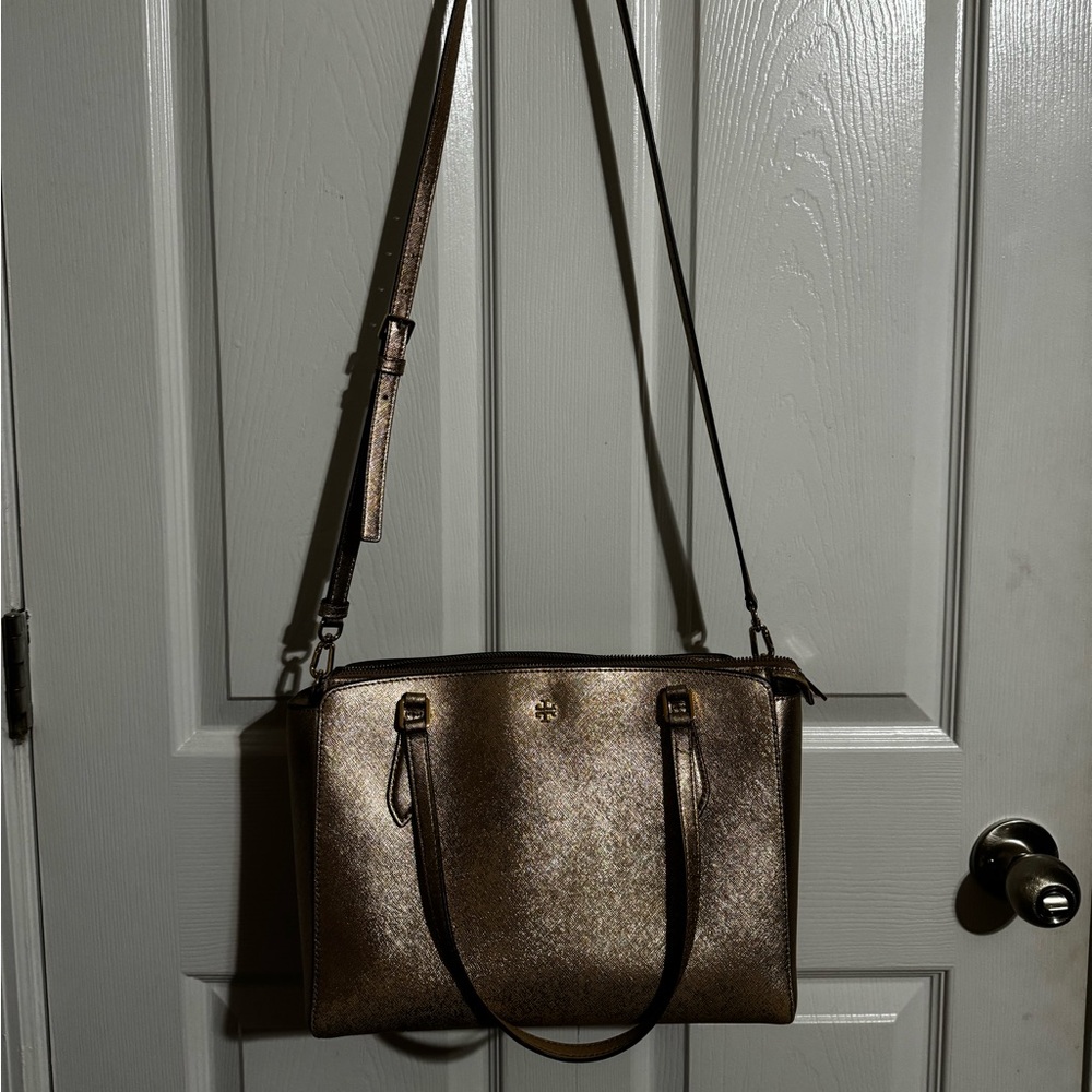 Rose Gold Tory Burch Purse and Wallet set